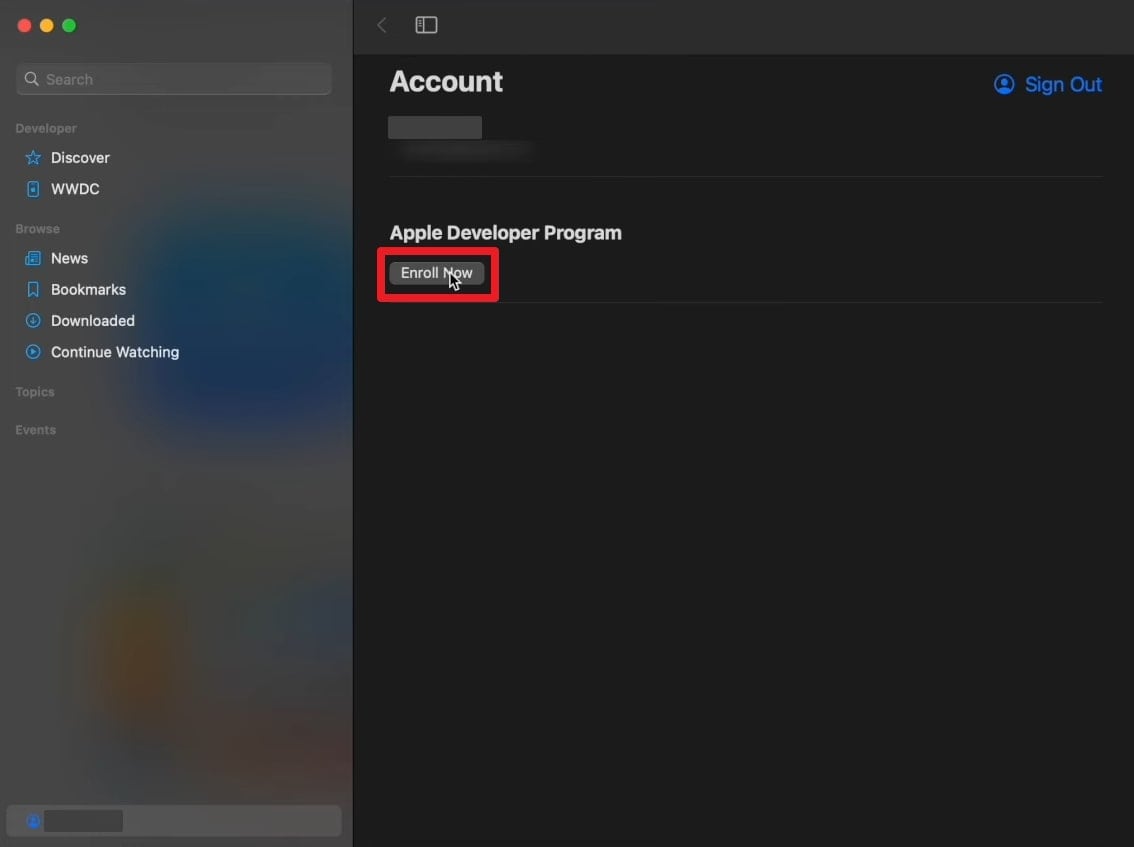 choose enroll now button