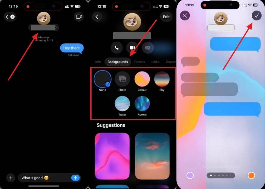change background of certain chat 