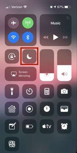disable focus mode on iphone