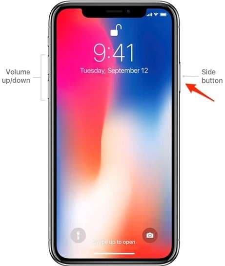 power on iphone