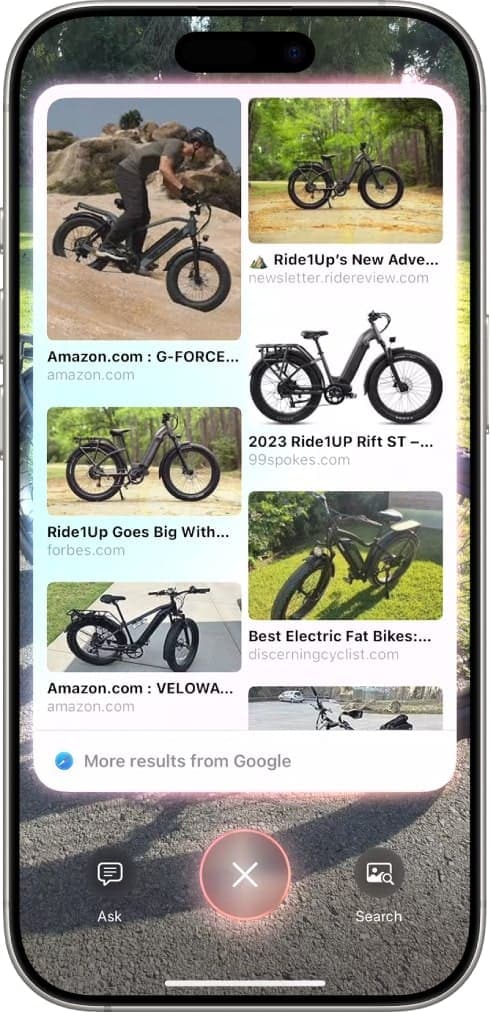 ios 26 search google for similar items 