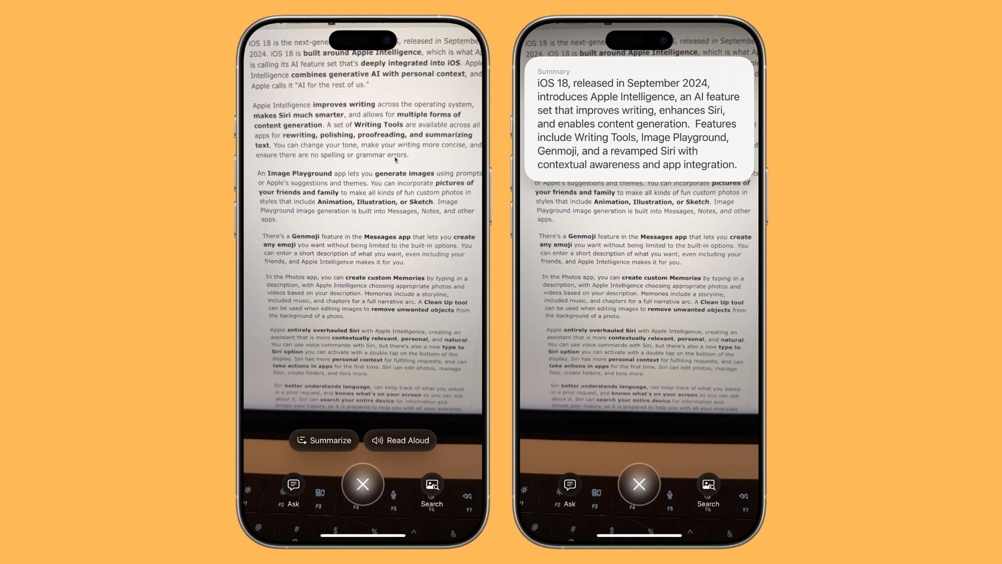 ios 26 summarize text feature 