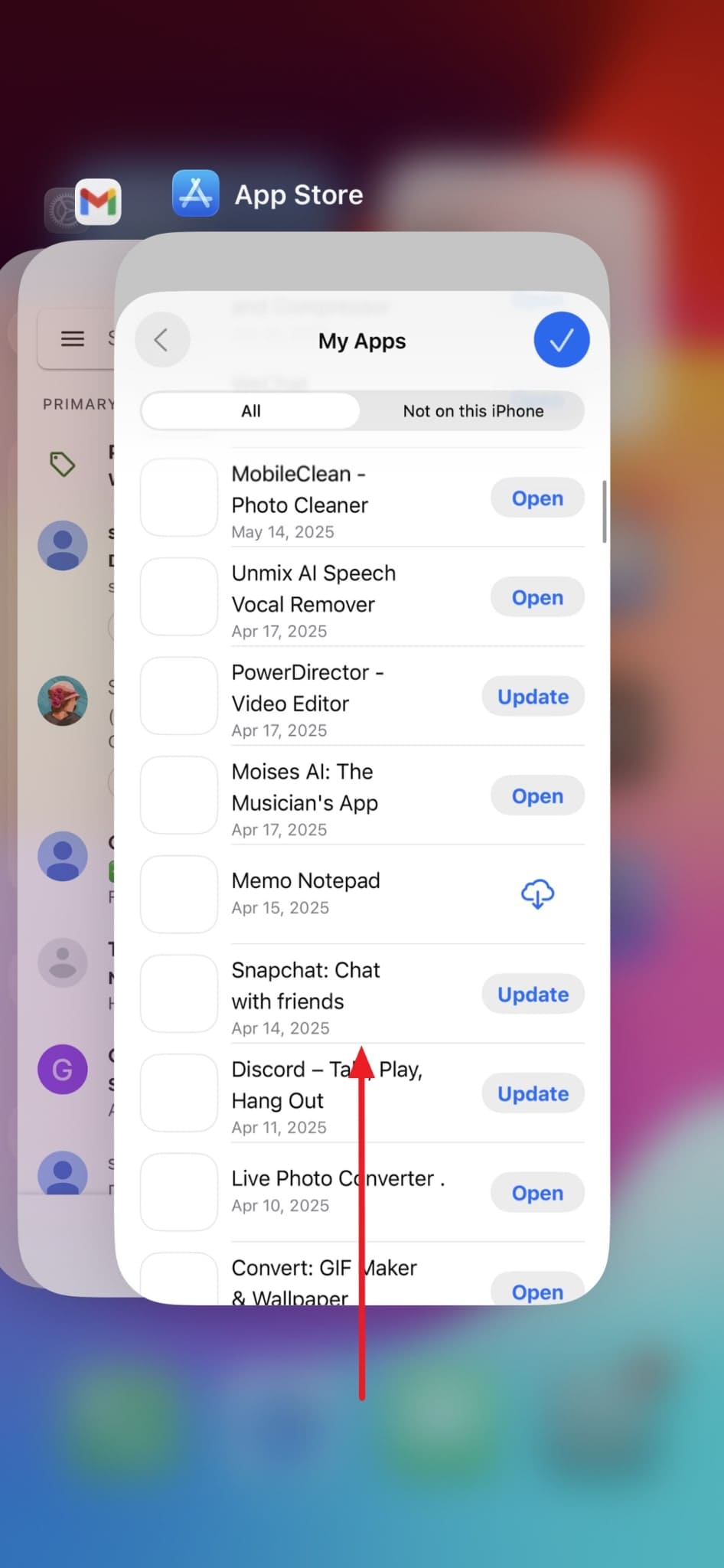 close background apps  