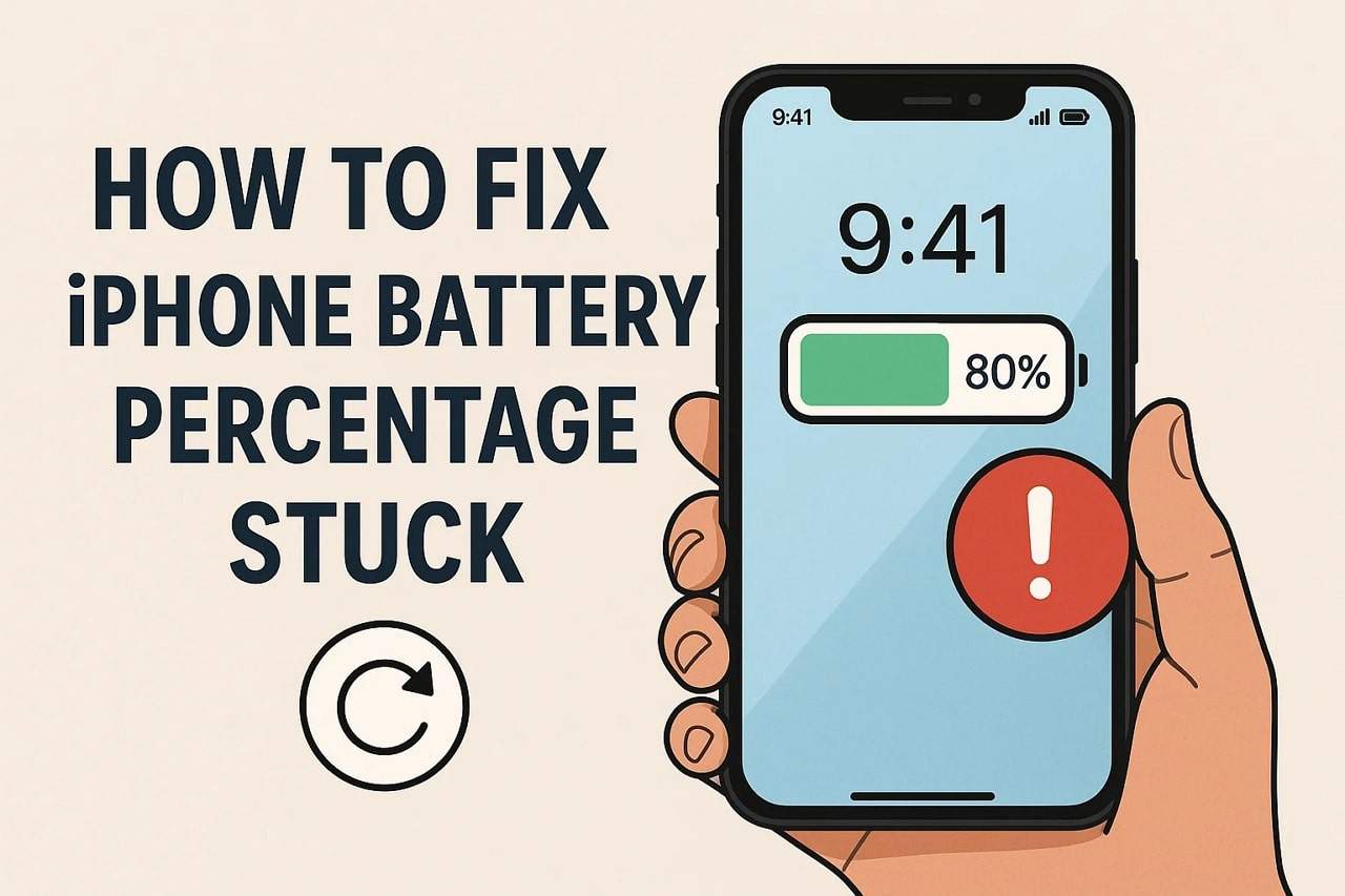 fixing iphone battery percentage stuck issue
