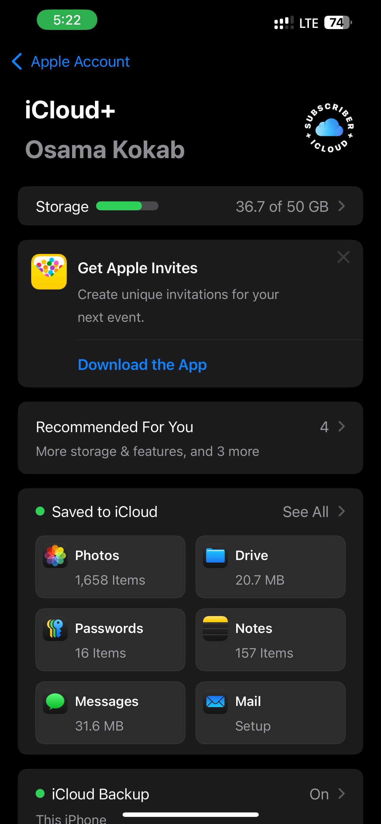 manage account storage