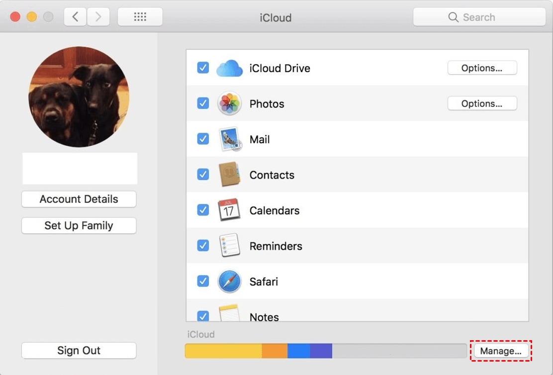 manage storage on mac
