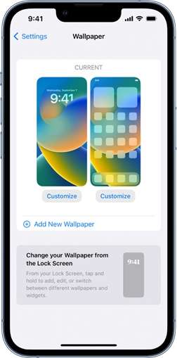go to wallpaper in settings