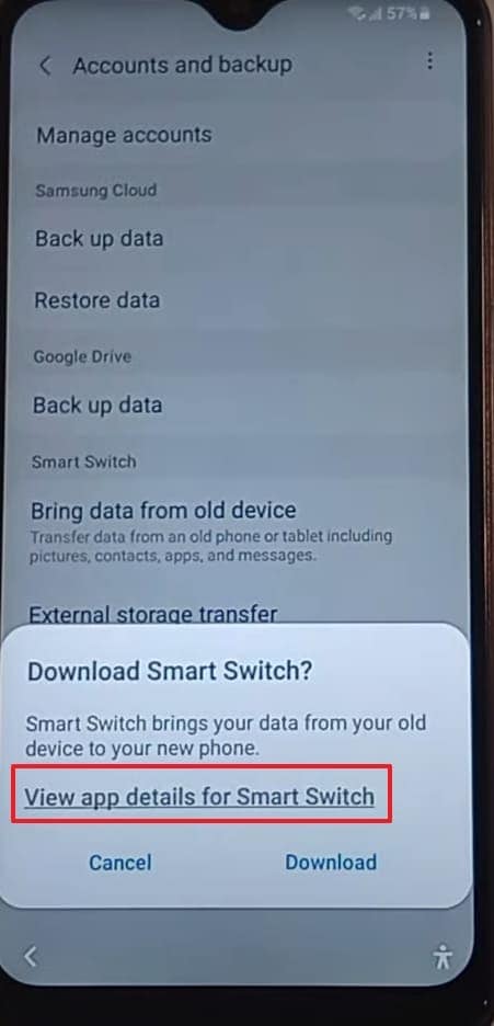 verify app details for smart switch