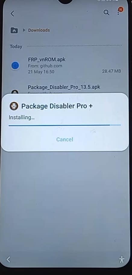 wait for package disabler installation