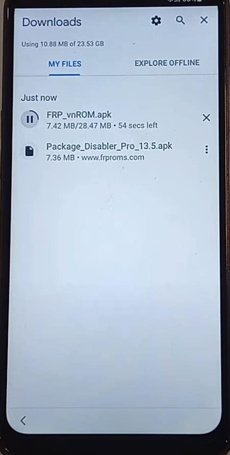 download frp files and open settings