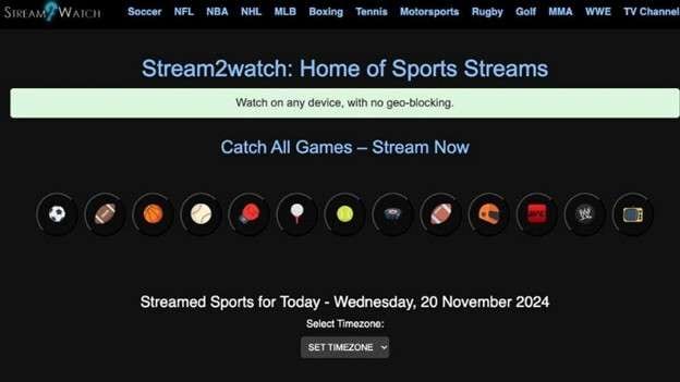 stream2watch website