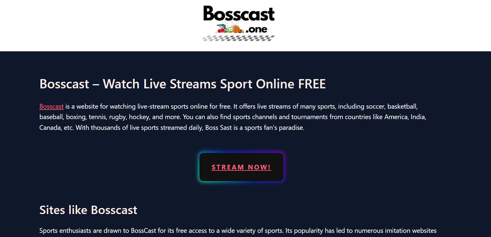 bosscast streameast alternative
