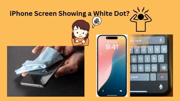 white spot in iphone screen