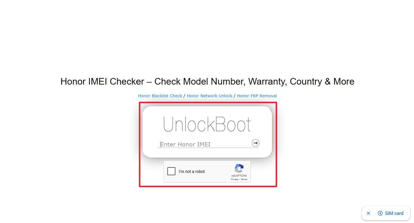 honor imei checker site