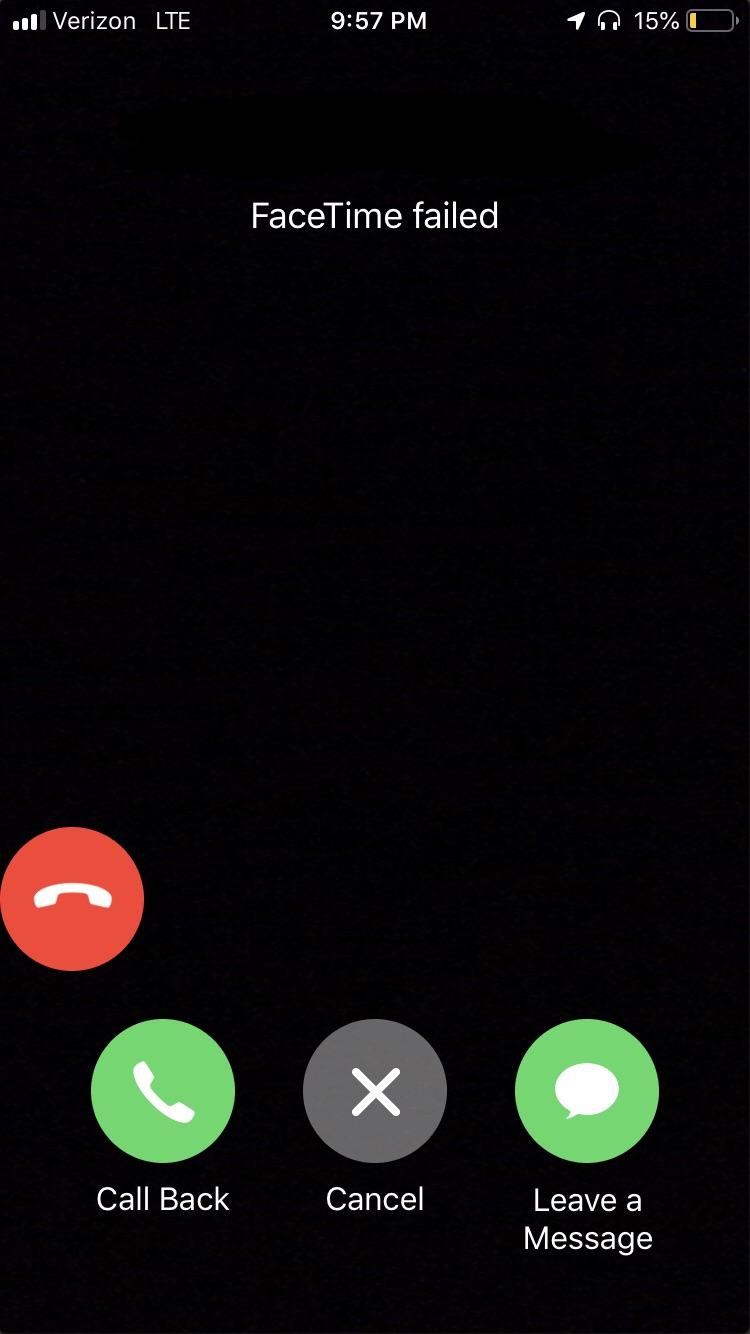 facetime failed