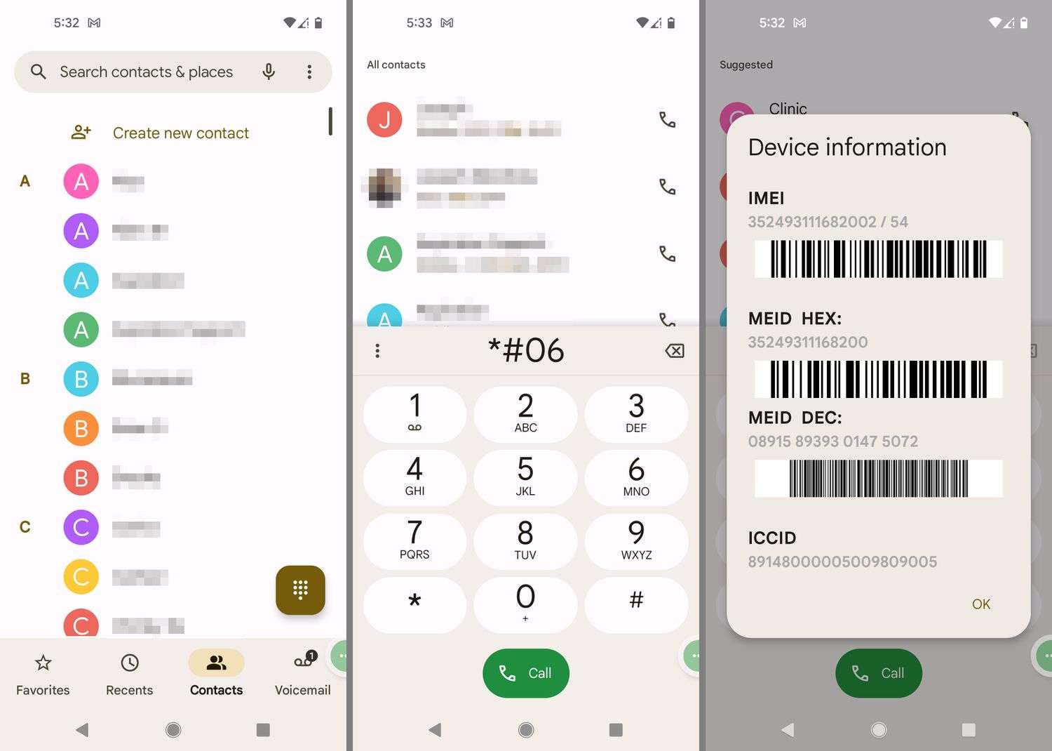 check imei via code