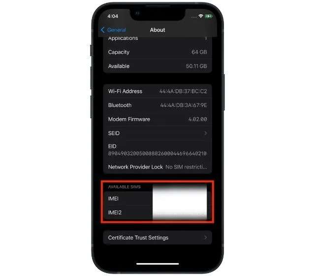 check imei number