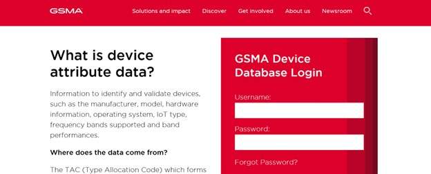 gsma imei database lookup