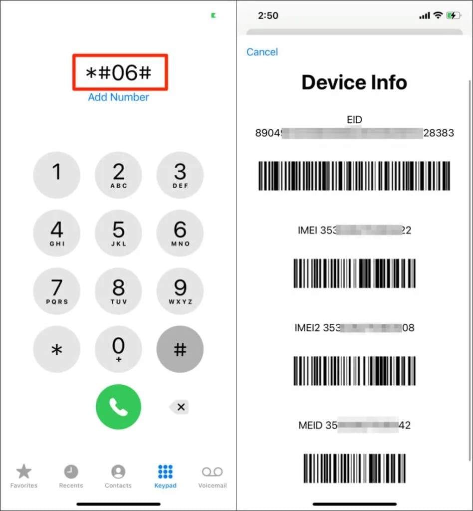 check imei number via dialer
