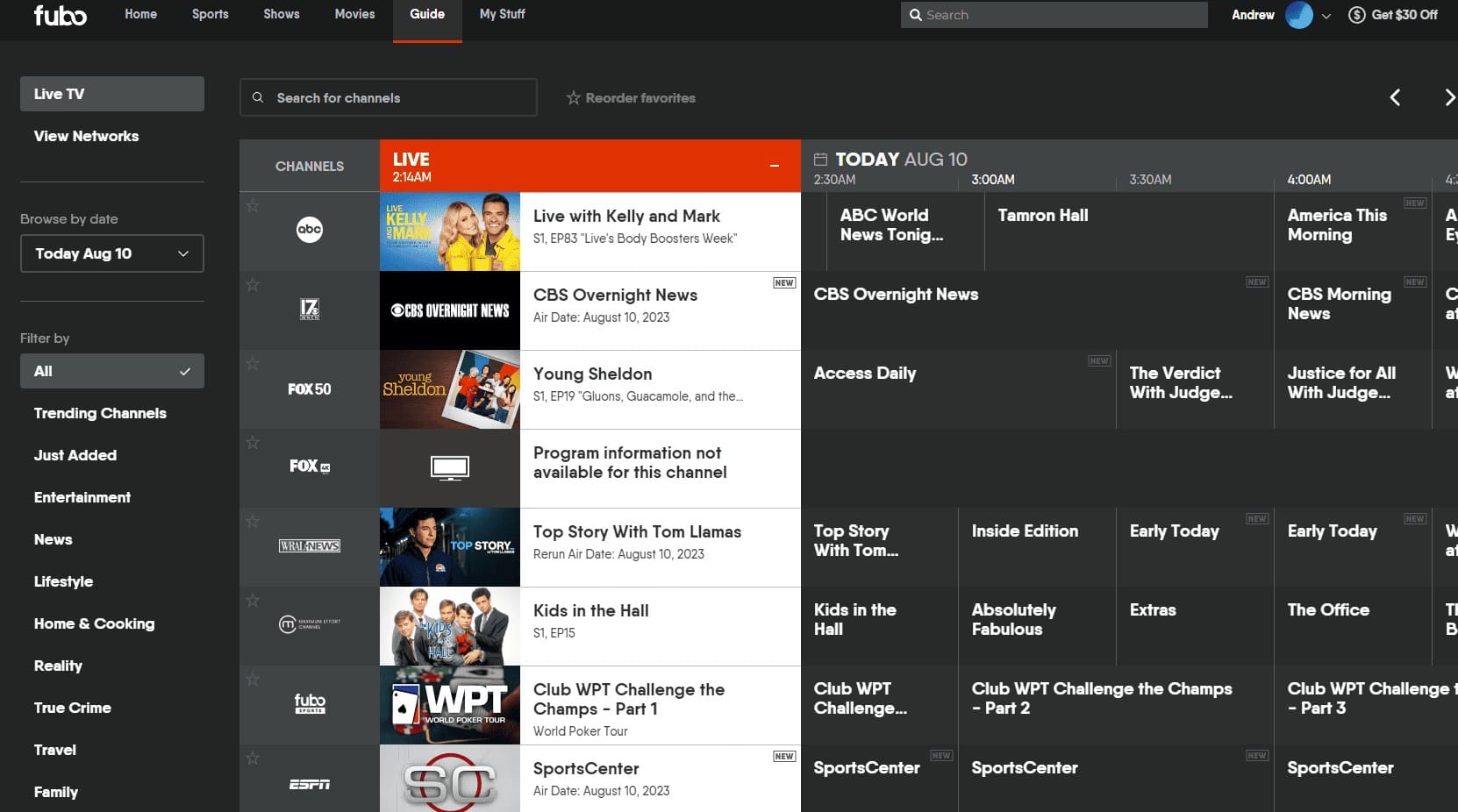 streameast alternate funotv