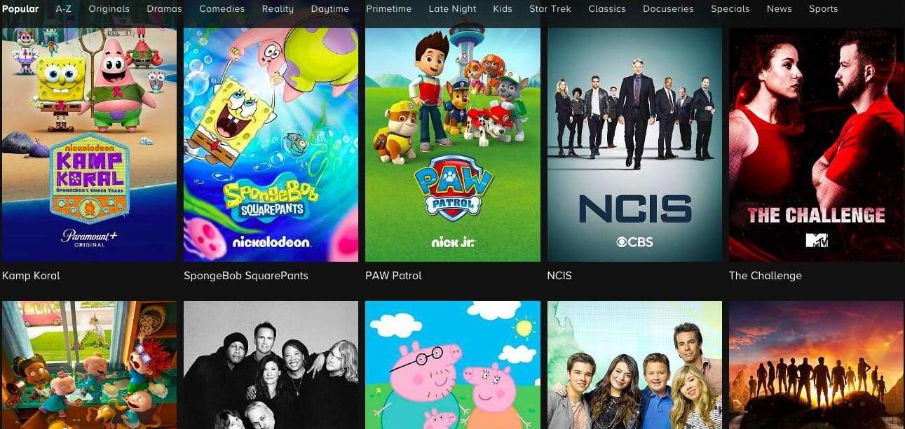 paramount streaming site