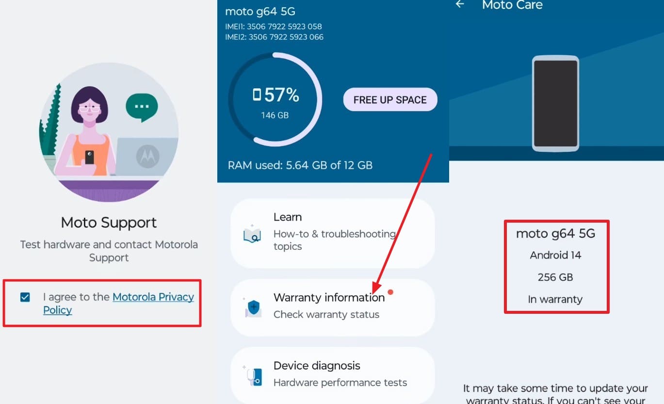 check motorola warranty information