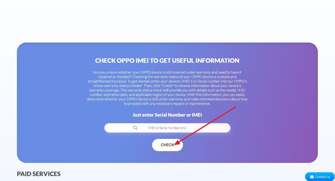 pick the check button on tool
