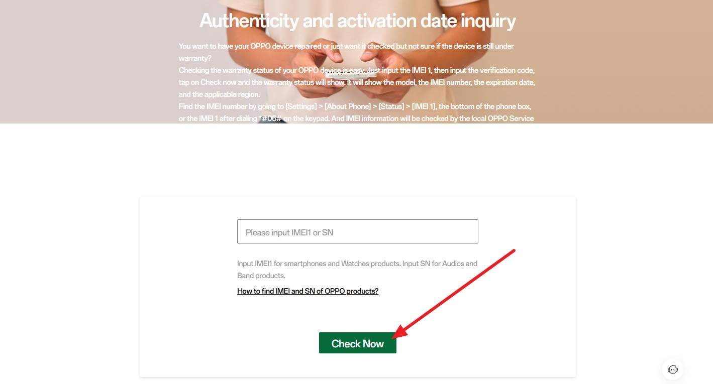 how to check oppo warranty