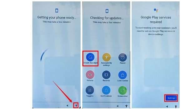 open settings for google play services