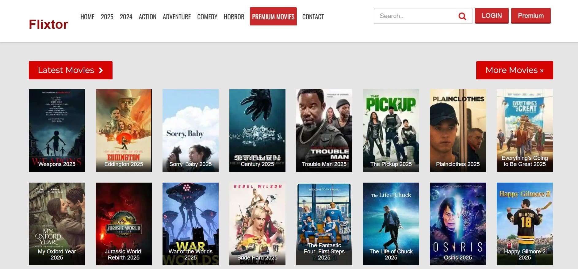 flixtor streaming site interface