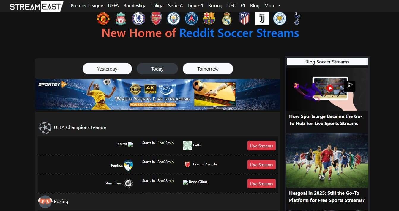 site for streameast mirror