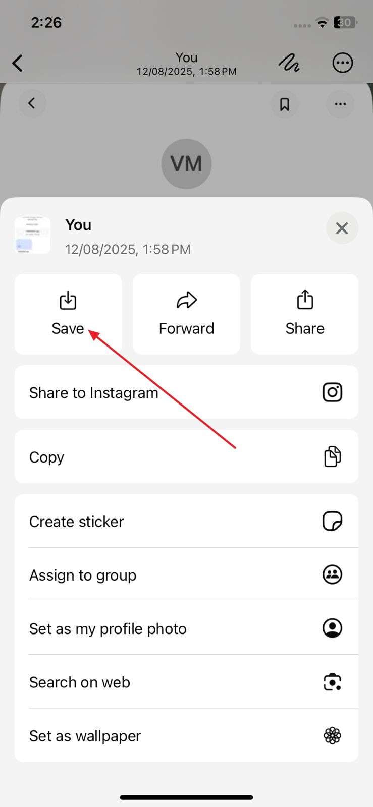 pick the save button