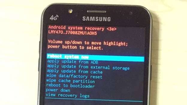 reboot system on samsung