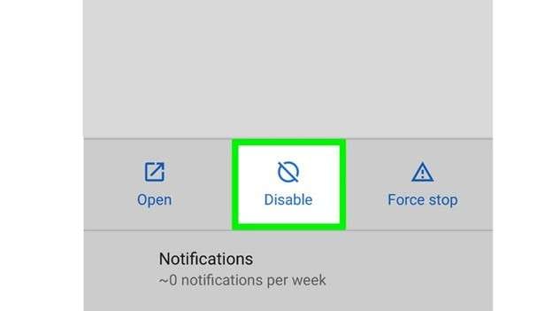 disable android setup app