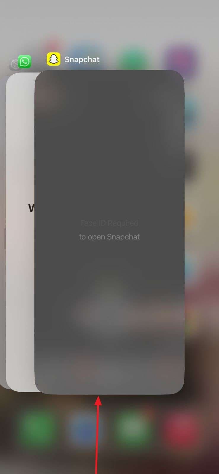 swipe up on iphone