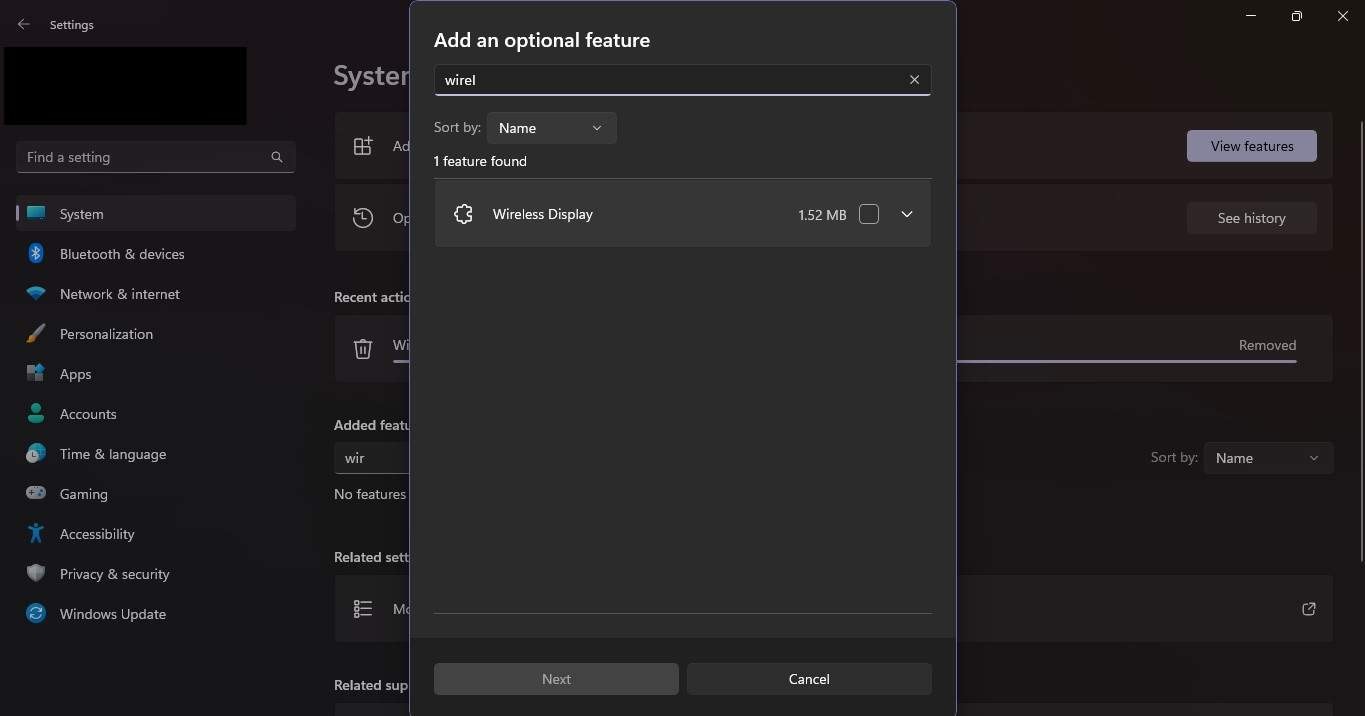 install wireless display