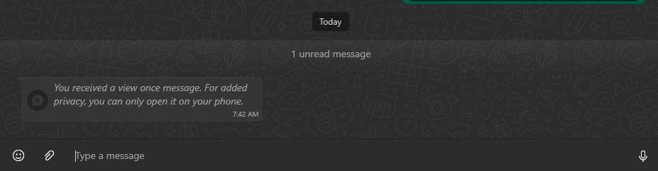 whatsapp web view once