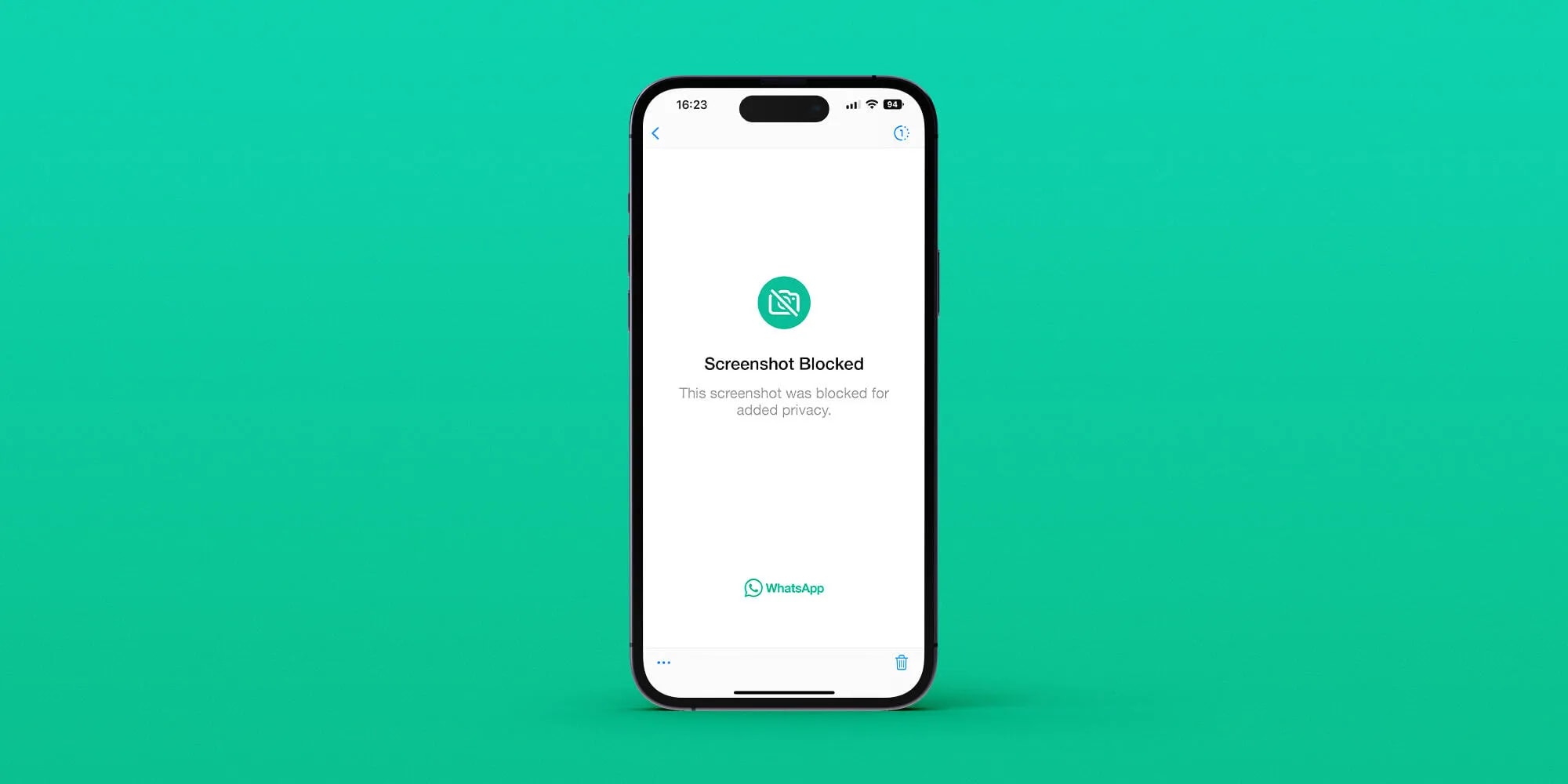how to block screenshots on WhatsApp