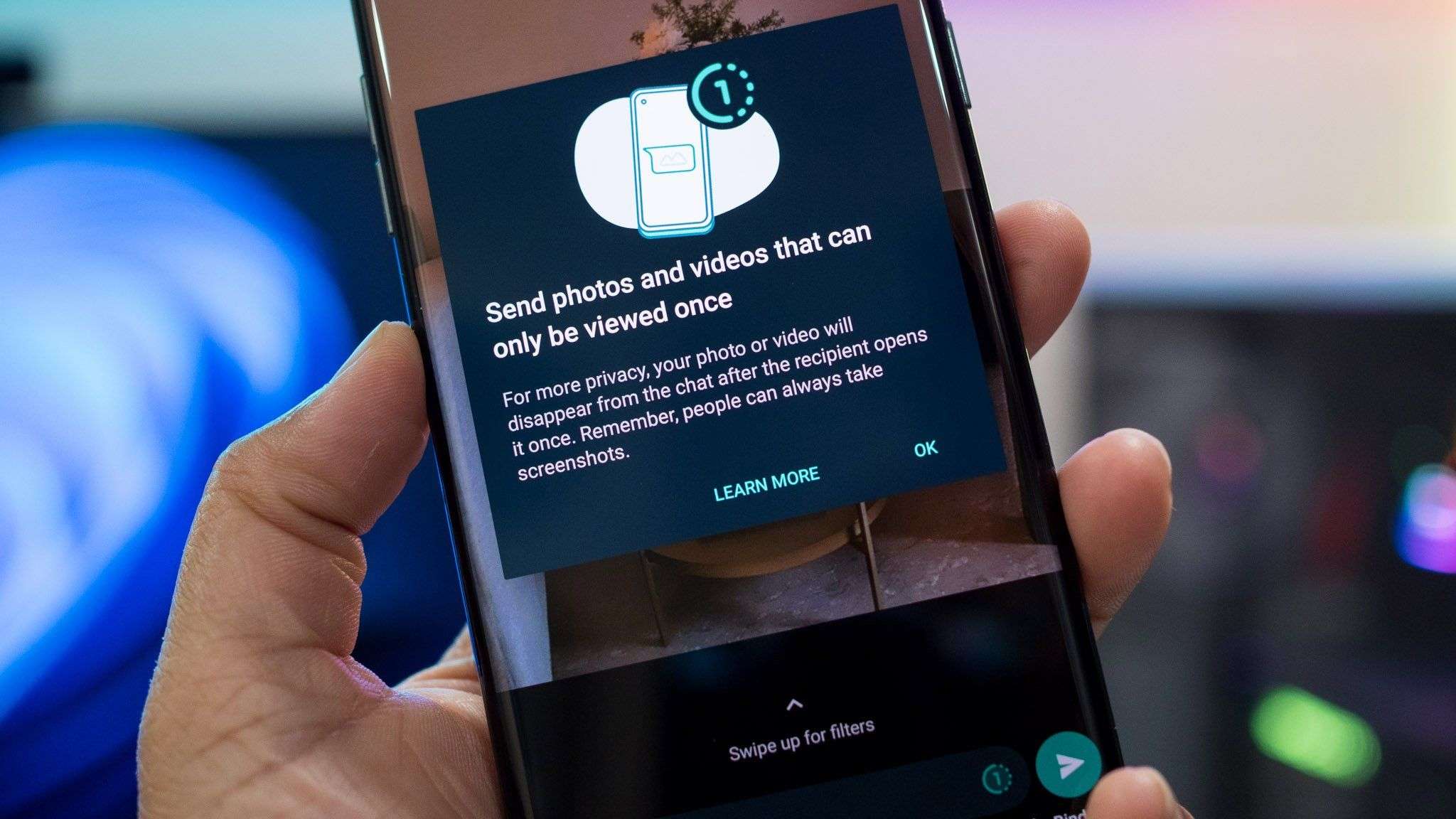 how to send disappearing photos on whatsapp