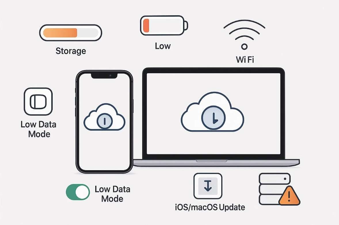 why is sync with icloud paused