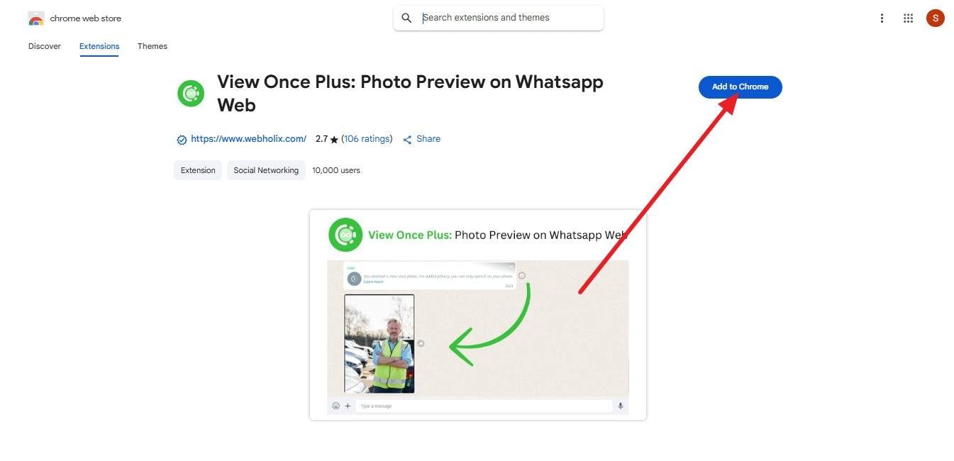 pick the add to chrome option