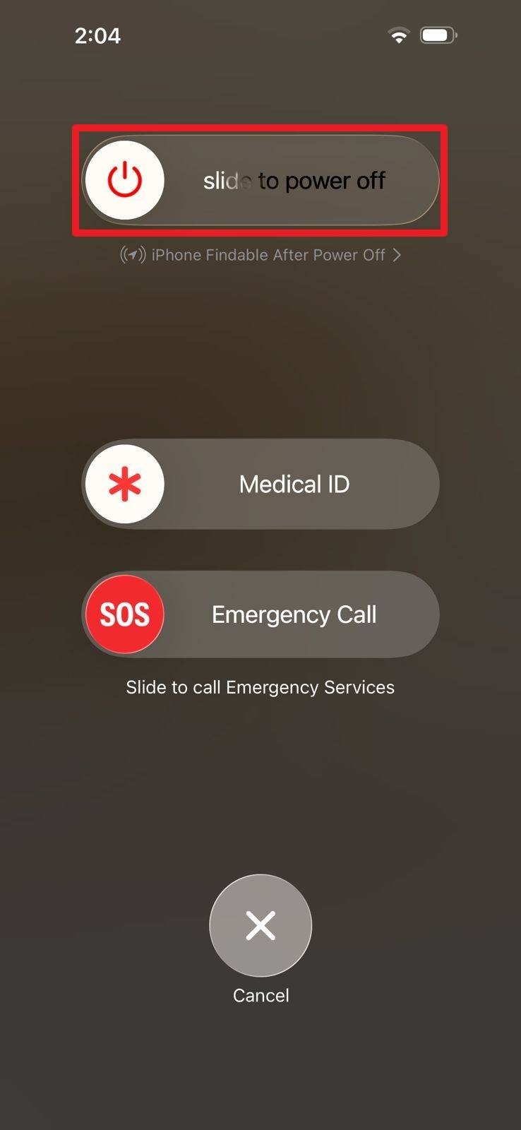 access power screen