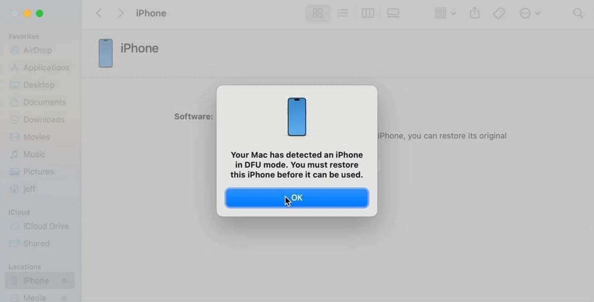 go for the restore button