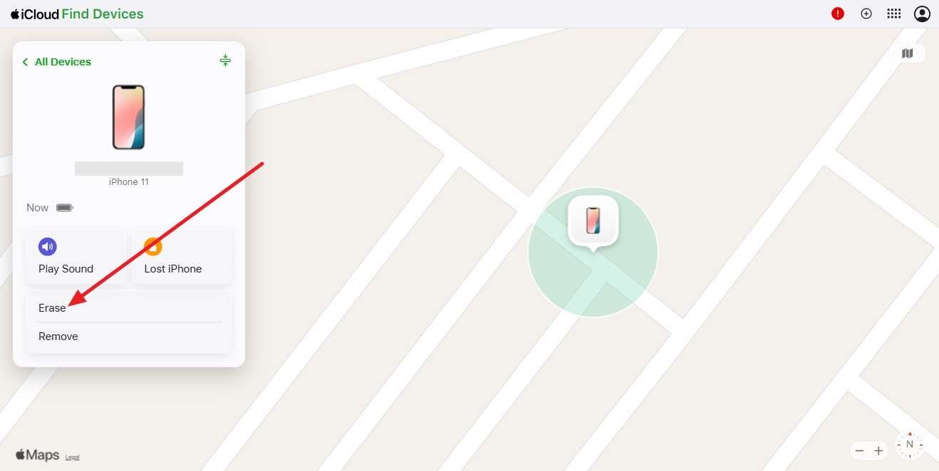 choose erase and follow instructions