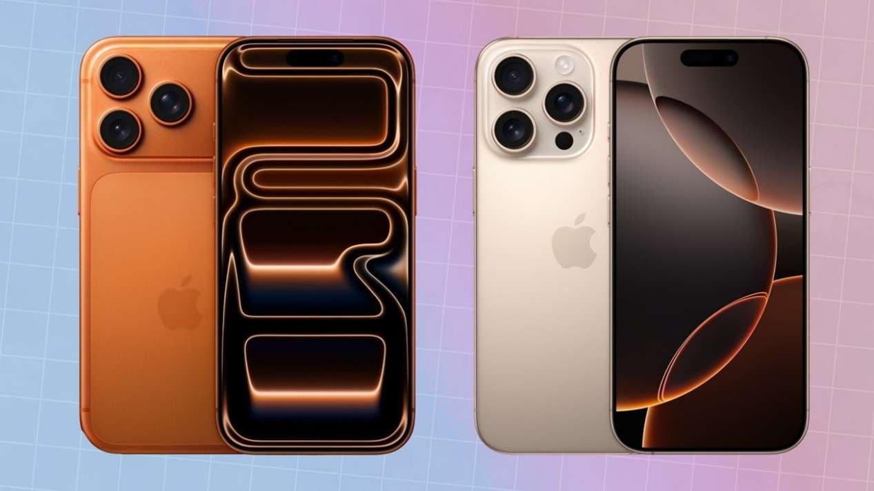 iphone 16 vs iphone 17 side-by-side display