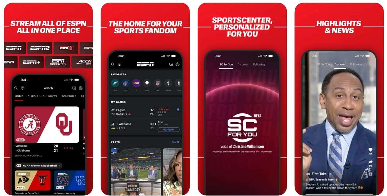 espn live football tv app