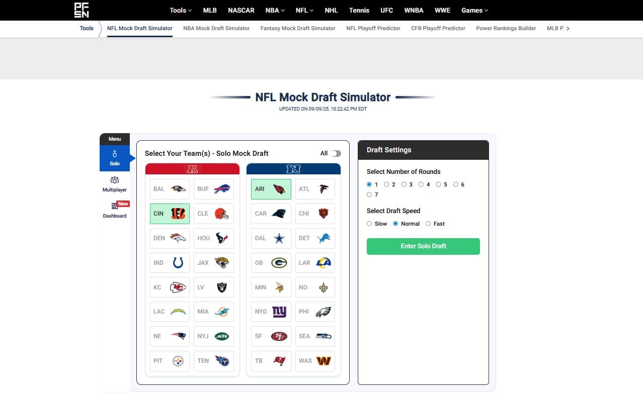pfn draft simulator