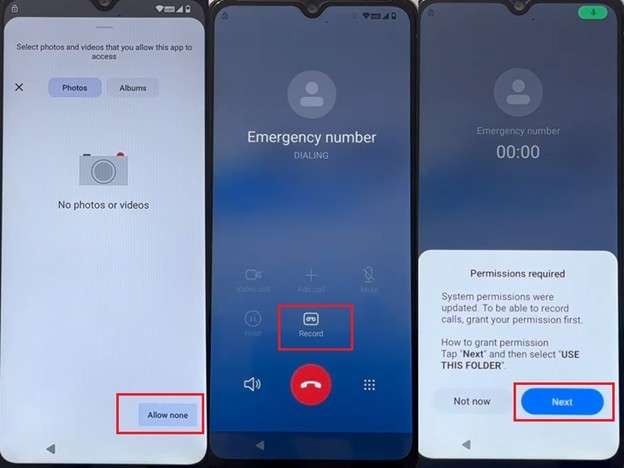 choose to record and press next