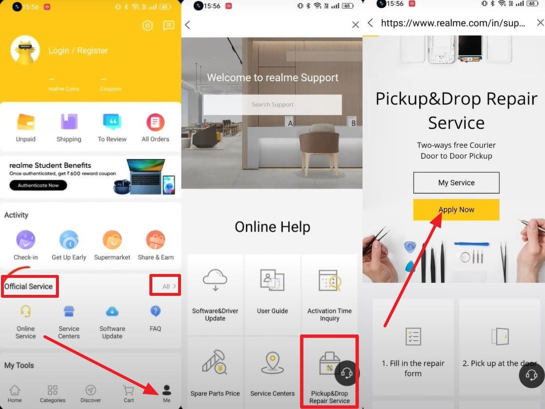 apply now realme store app