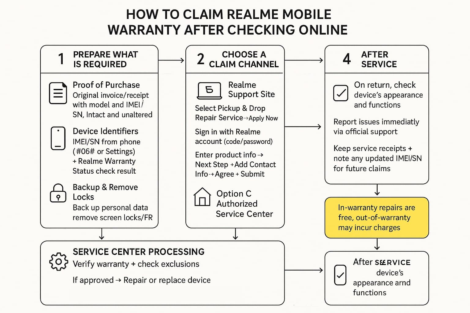 flowchart to get warranty